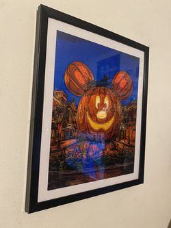 Disneyland Mickey Mouse Pumpkin Art Piece  Thumbnail