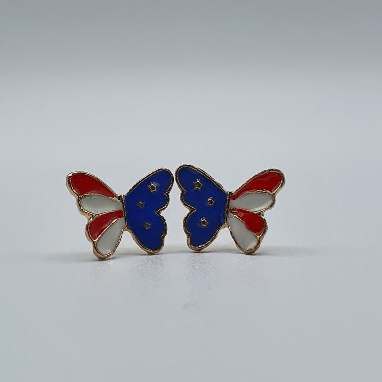 "Sweet Color Three Butterfly Earrings for Women, IN027