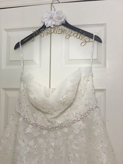 Bridal dress, Ivory White, Plus Size 16, Wedding Dress Thumbnail