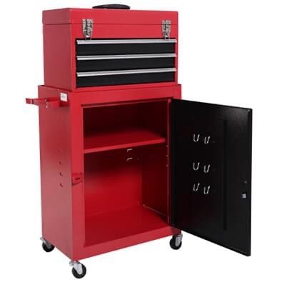 BRAND NEW 2-Piece Tool Cabinet and Rolling Chest Storage Set for Garage Toolbox Organizing