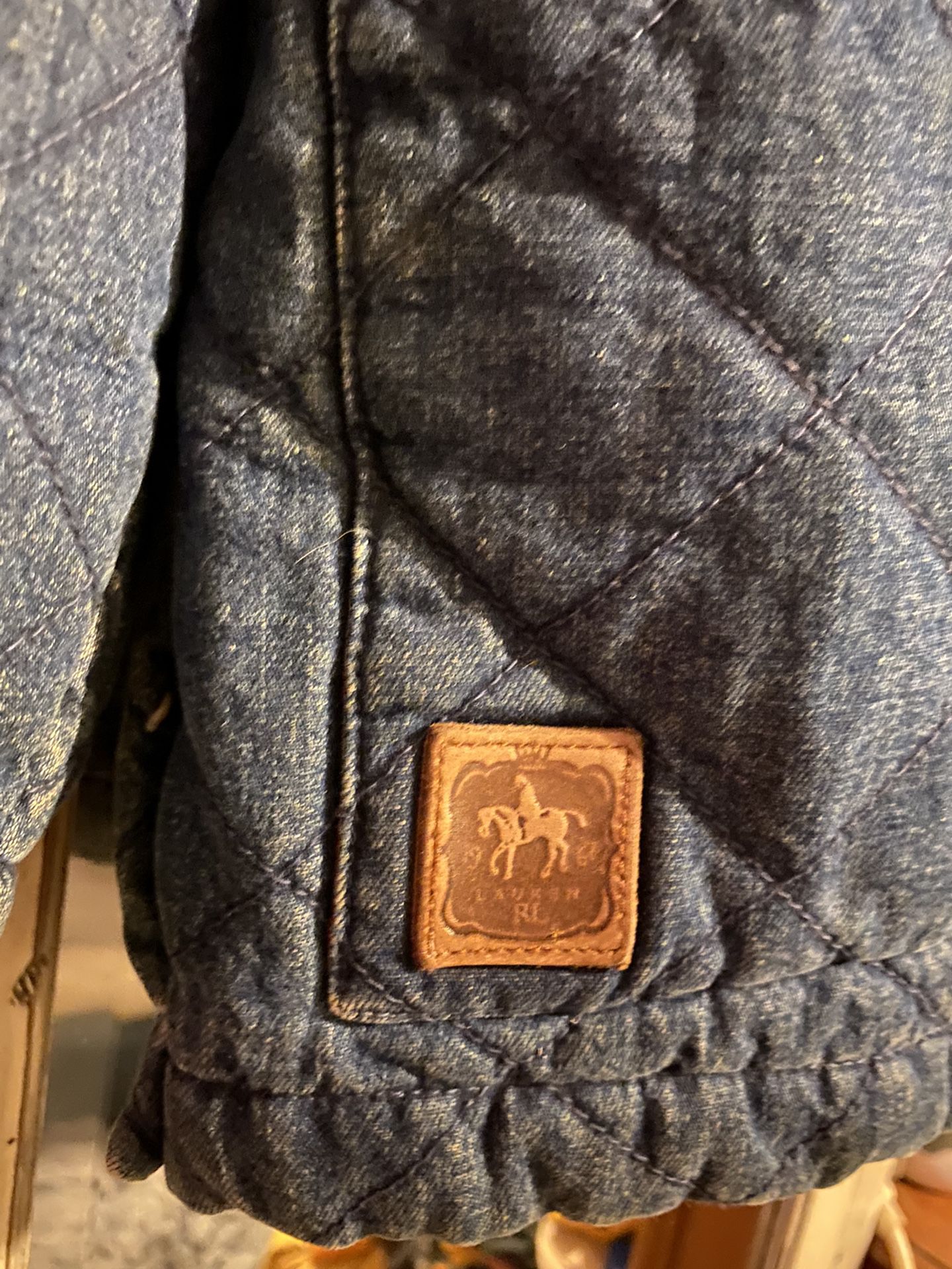 Vintage Rare Ralph Lauren Quilted Denim jacket 