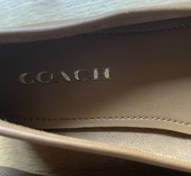 New Coach Women’s Fredrica Light Brown Pebble Leather Size 8.5B Thumbnail