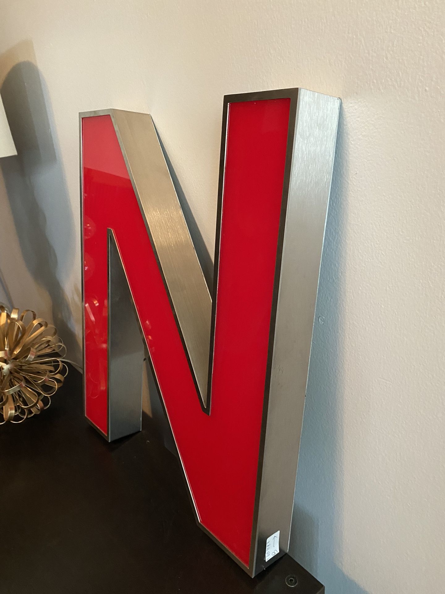Metal And Glass “N” Letter
