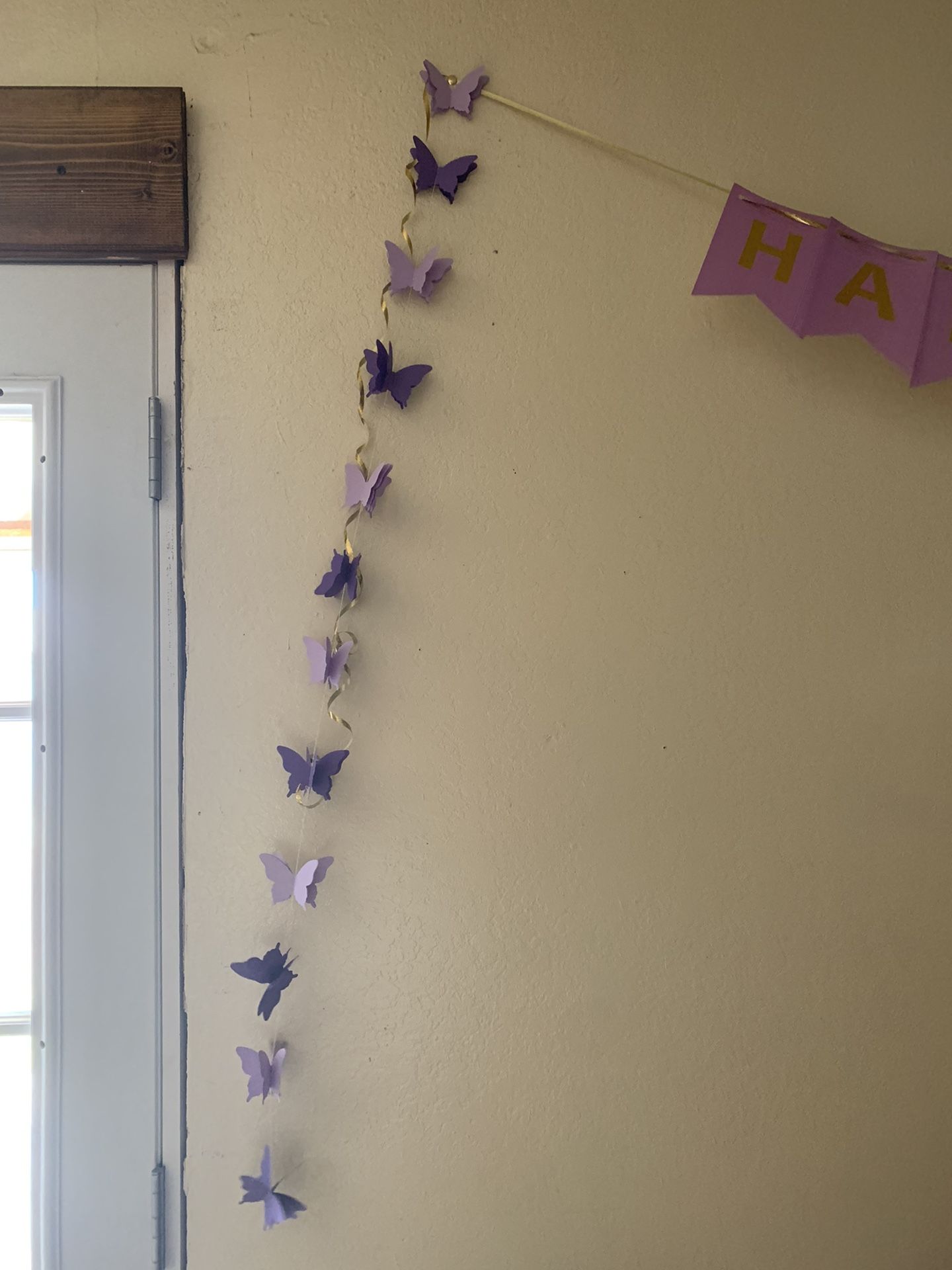 Purple Butterfly Party Decorations Number 1 Balloons