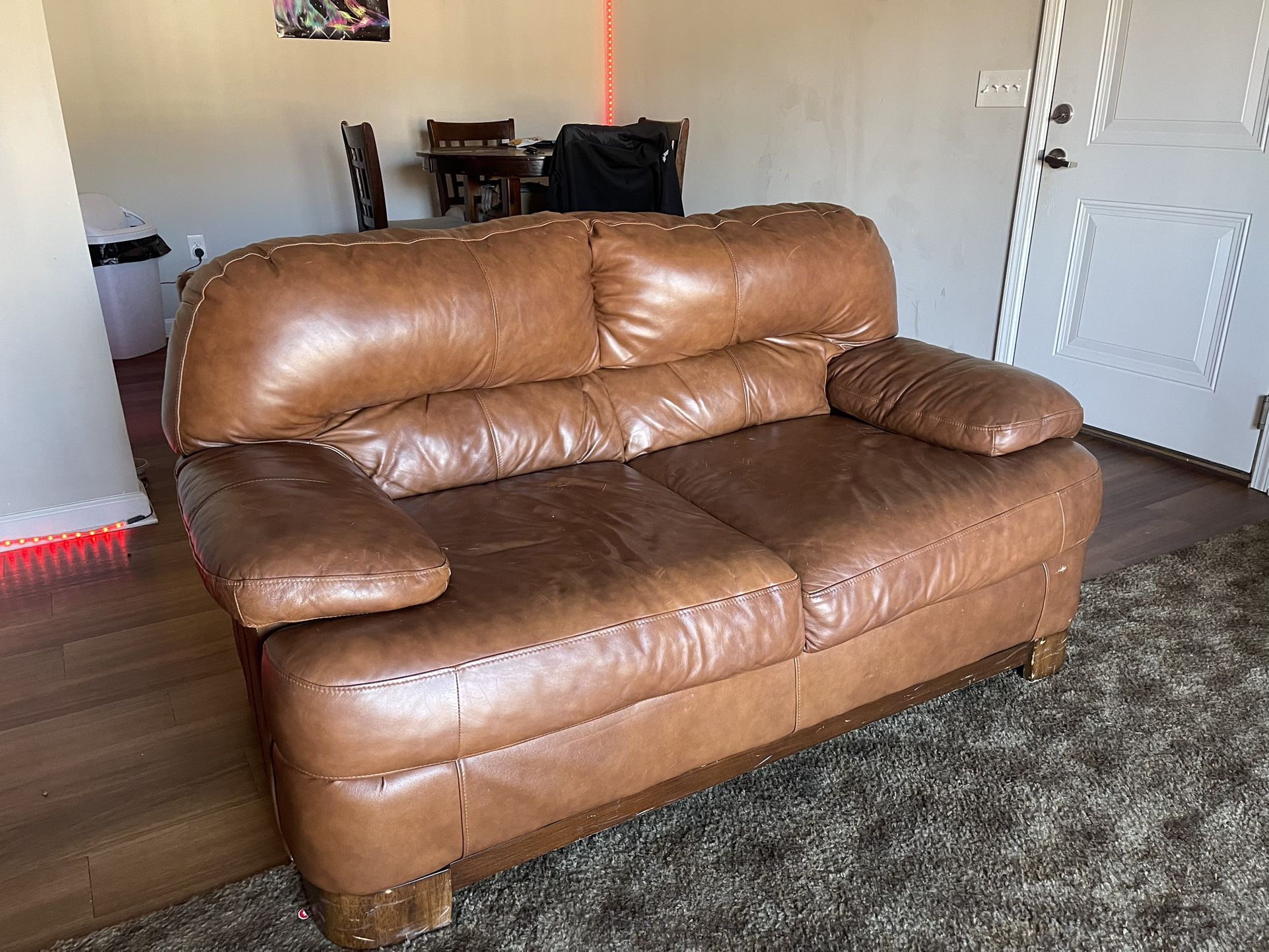 VERY Comfy Faux Leather Sofa