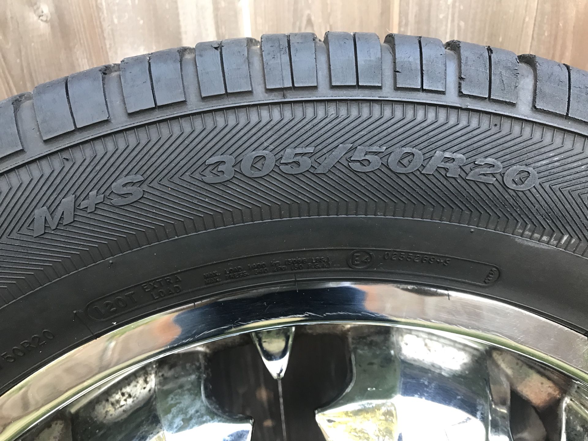 Mastercraf Tires 305/50R20. Call {contact info removed}