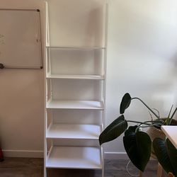 White Ladder Wall Shelf, 5-Tier Thumbnail
