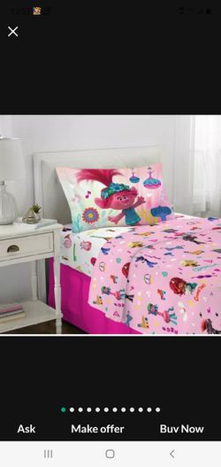  Trolls Twin Set    Comforter And  Bed Sheets Set Thumbnail