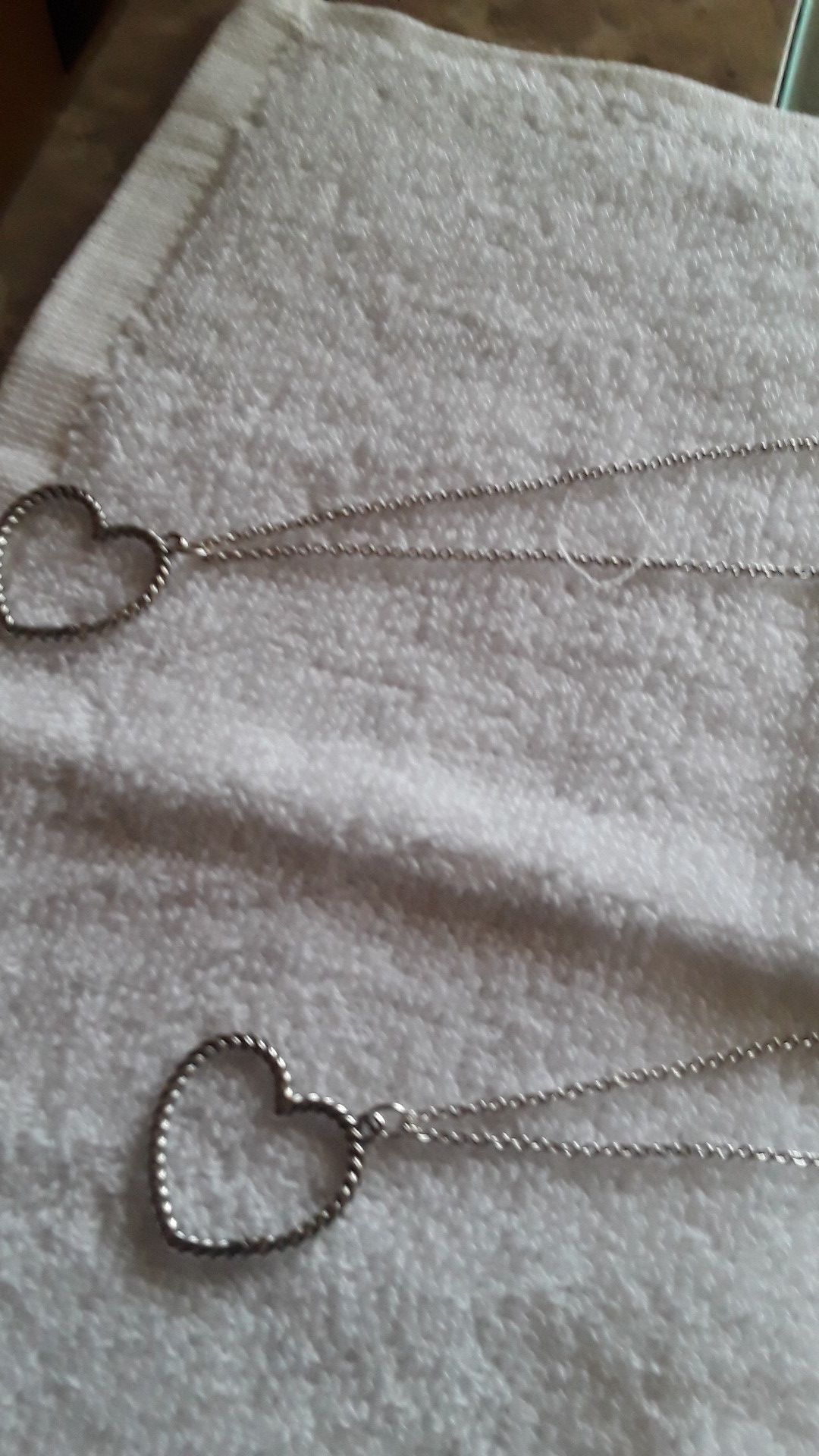 James Avery changeable heart charm holder necklace