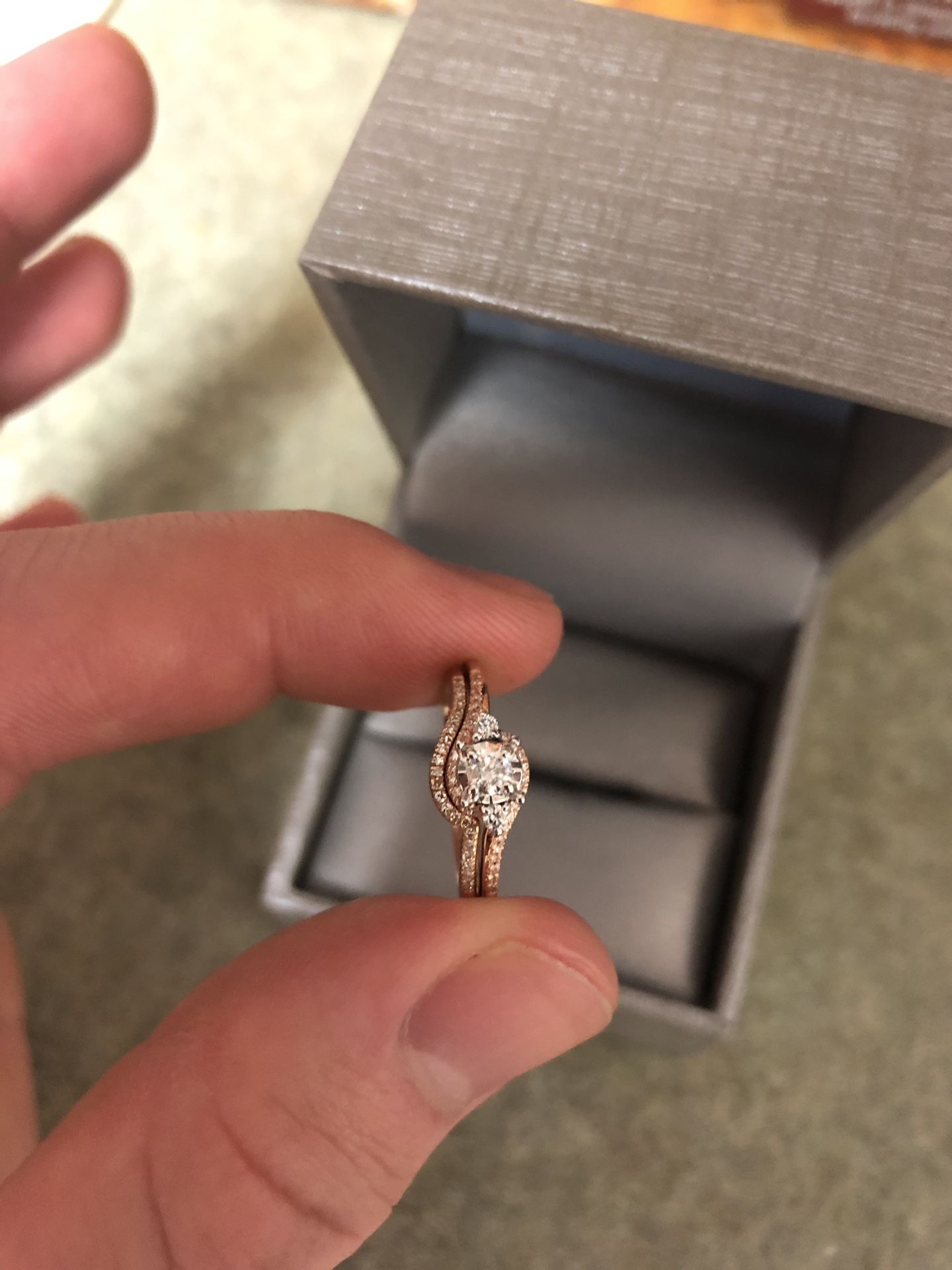 Wedding and engagement ring