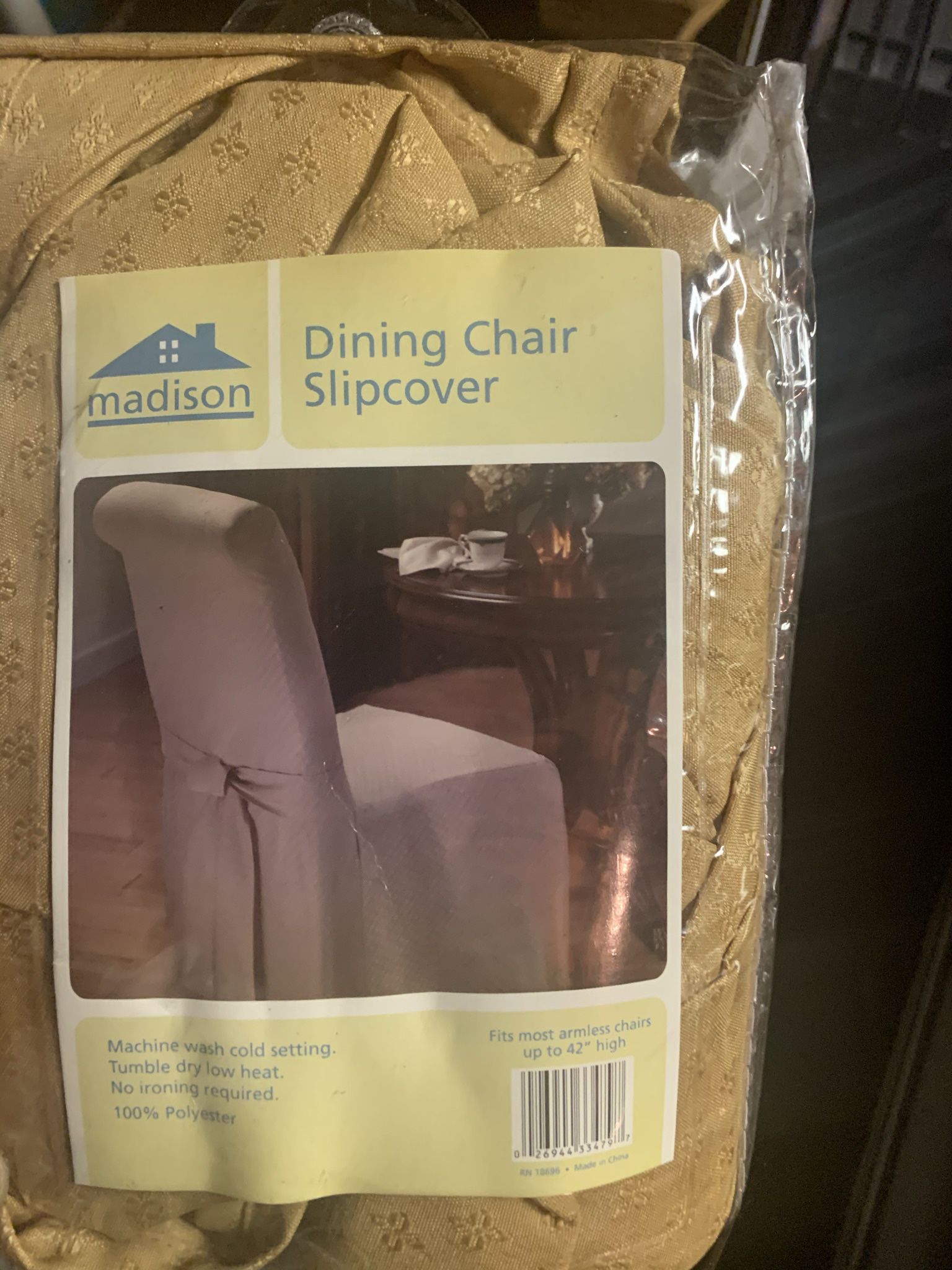 5x Dining Chair Slip Cover Fits Most armless Chairs 42”