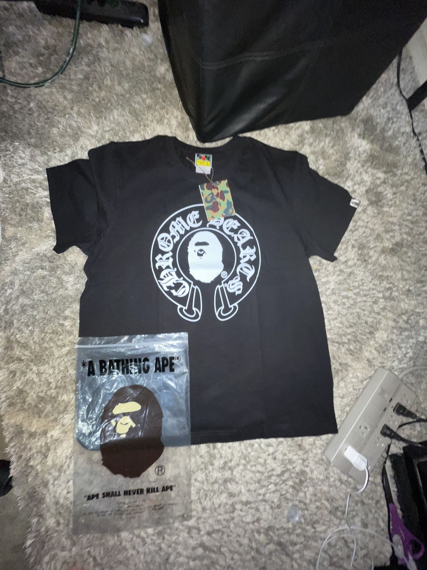 *AUTHENTIC* Chrome Heart X Bape Collab Tshirt Size Large