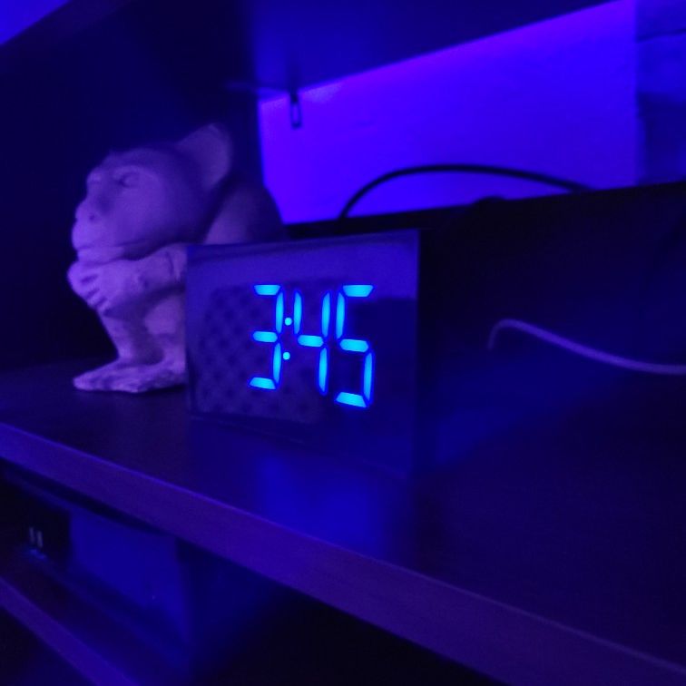 Clock, Blue LED W/ Alarm