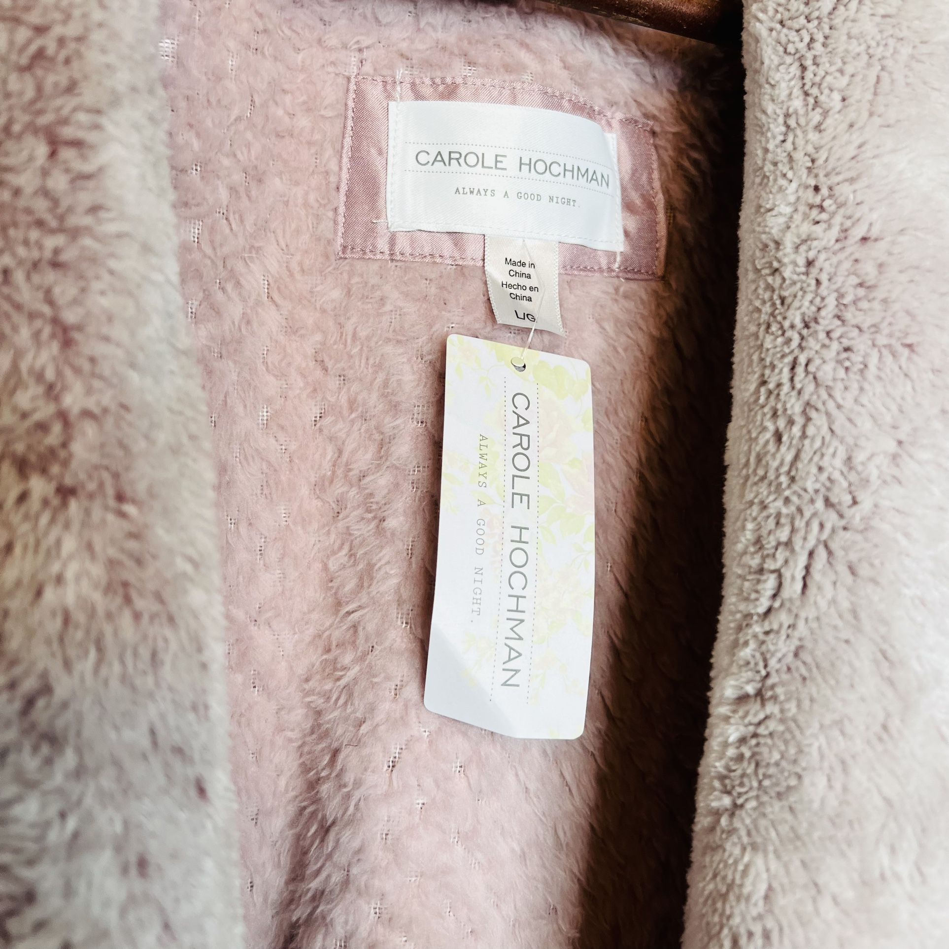 New Carole Hochman Luxuriously Plush Textured Wrap Robe