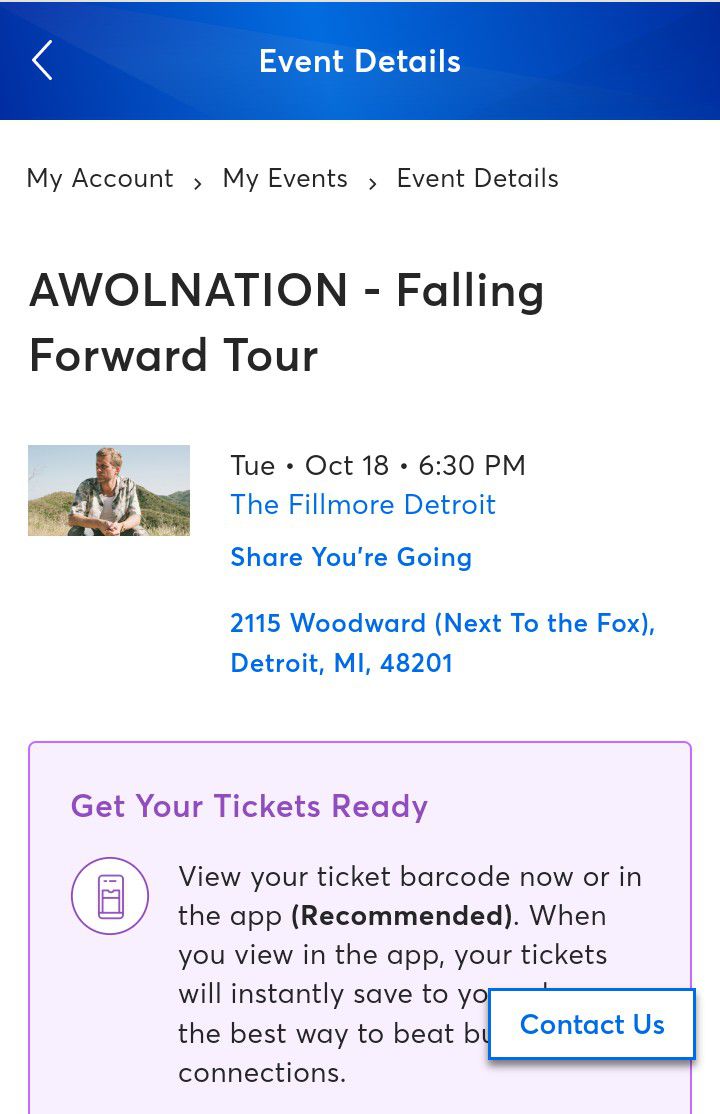 Awolnation Concert Ticket