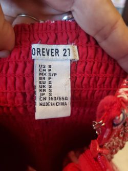 Forever 21 cute red shorts romper  Thumbnail