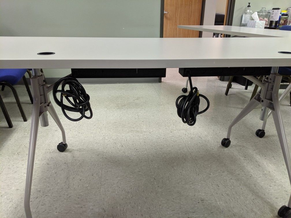 2 Rectangular power sit to stand tables selling by each