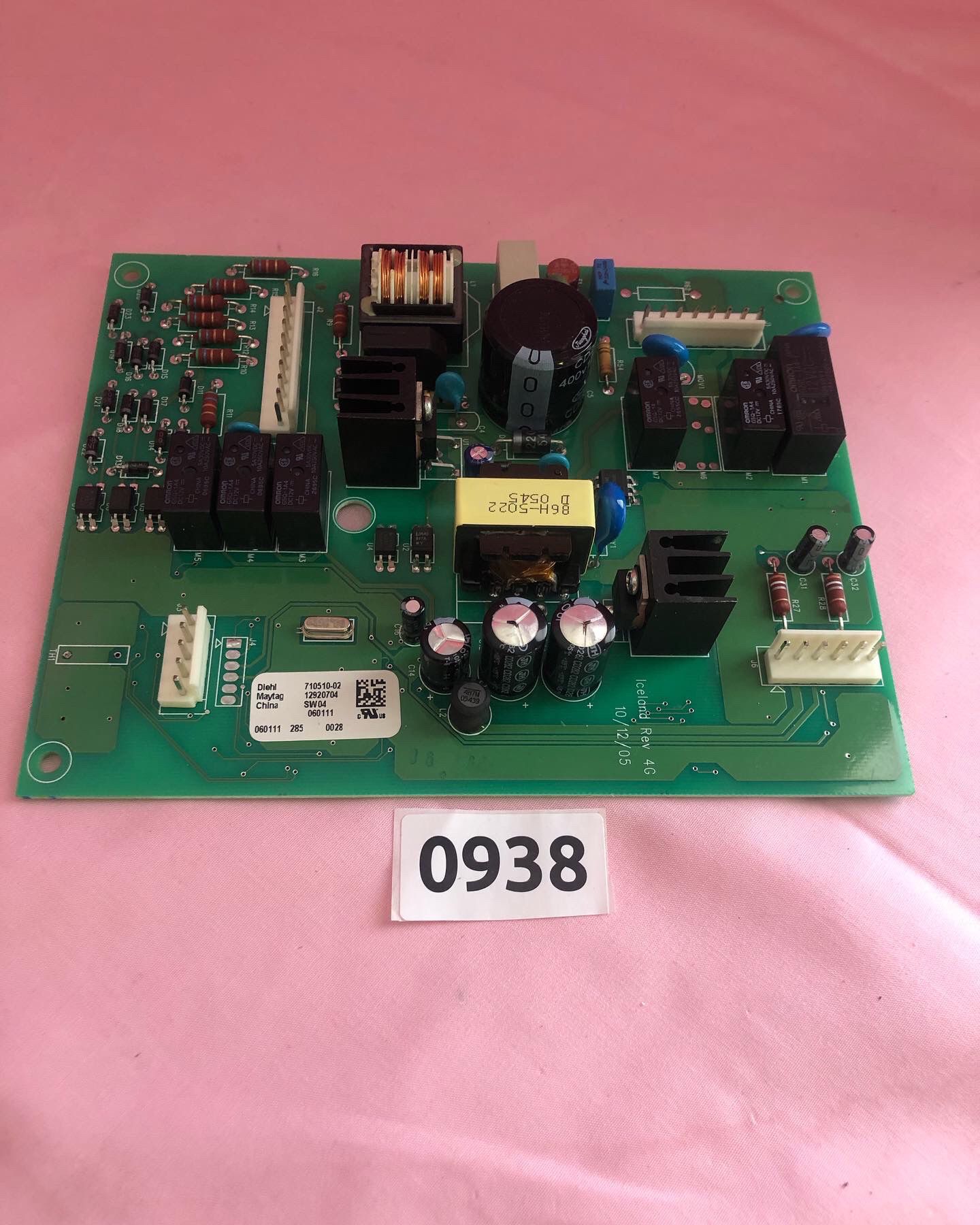 # 0938 WHIRLPOOL MAIN PCB REFRIGERATOR BOARD CONTROL BOARD 1(contact info removed)  
