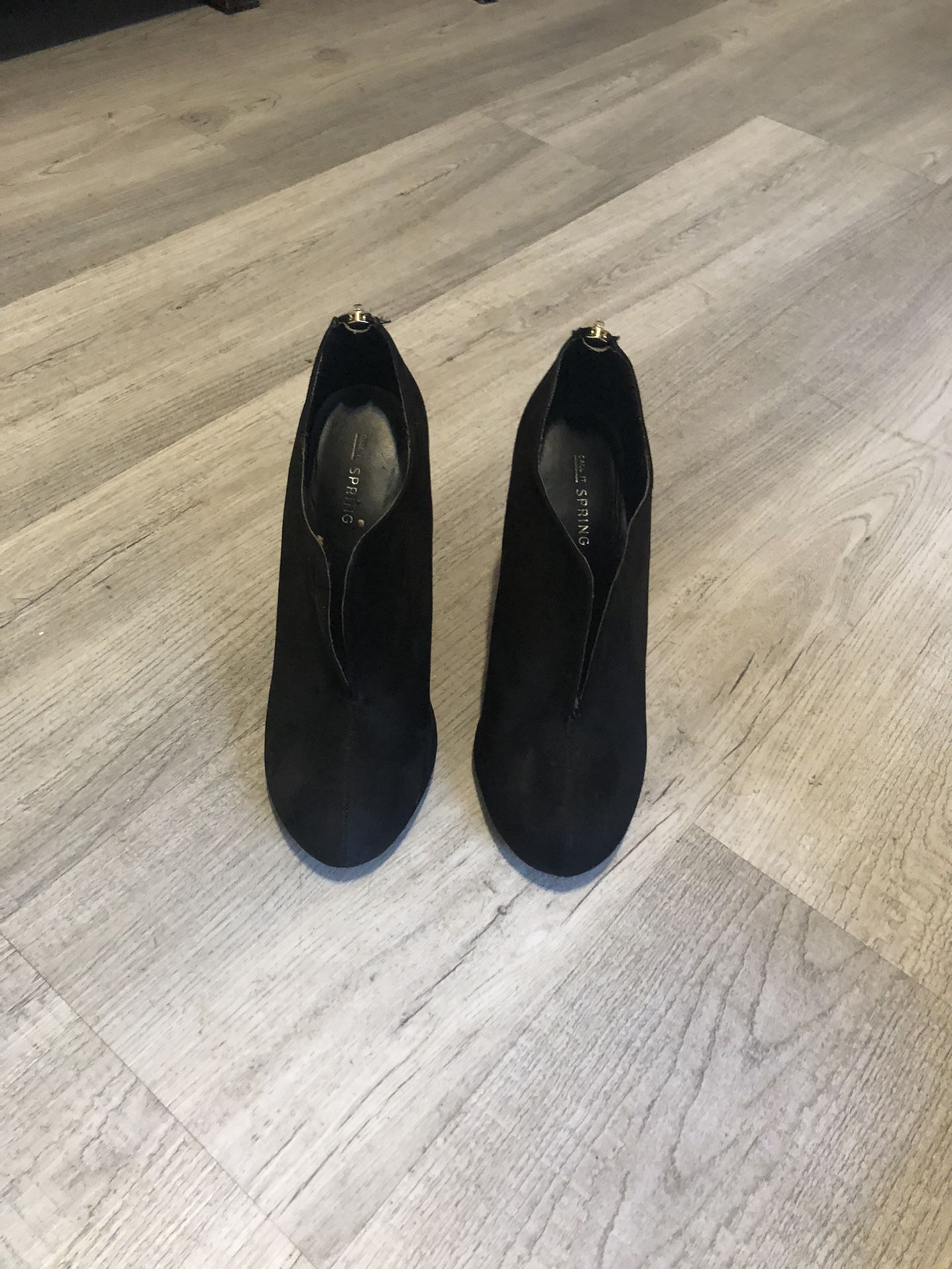 Women’s Black Booties High Heels Size 7