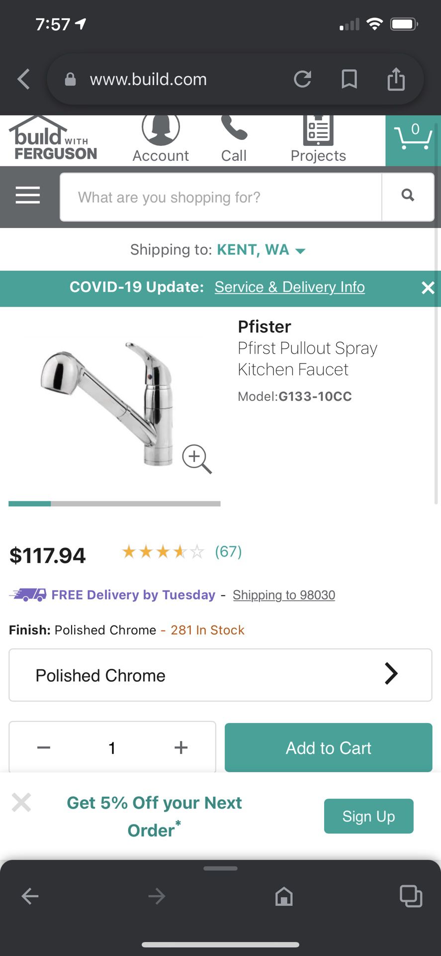 Pfister Pull Out Faucet