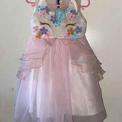 Lil Girls Unicorn Birthday Dress  Thumbnail