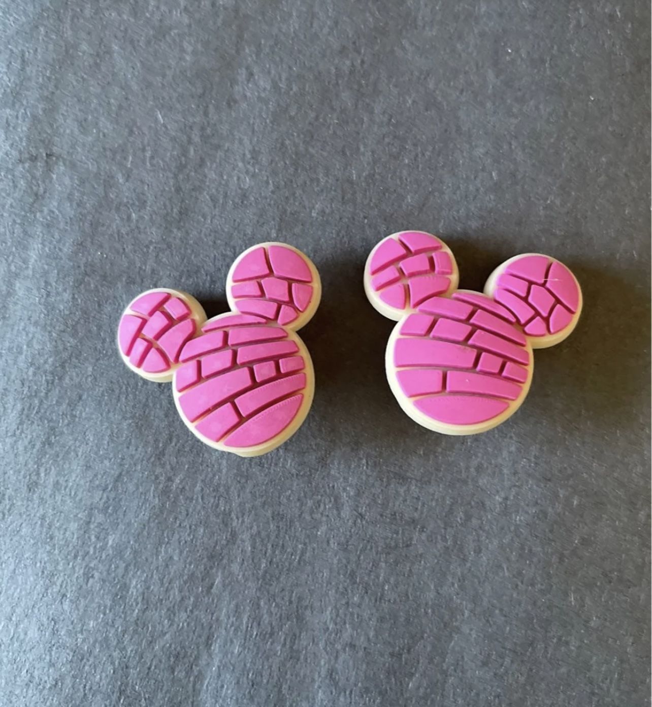 Hot Pink Mickey/Minnie Croc Charms