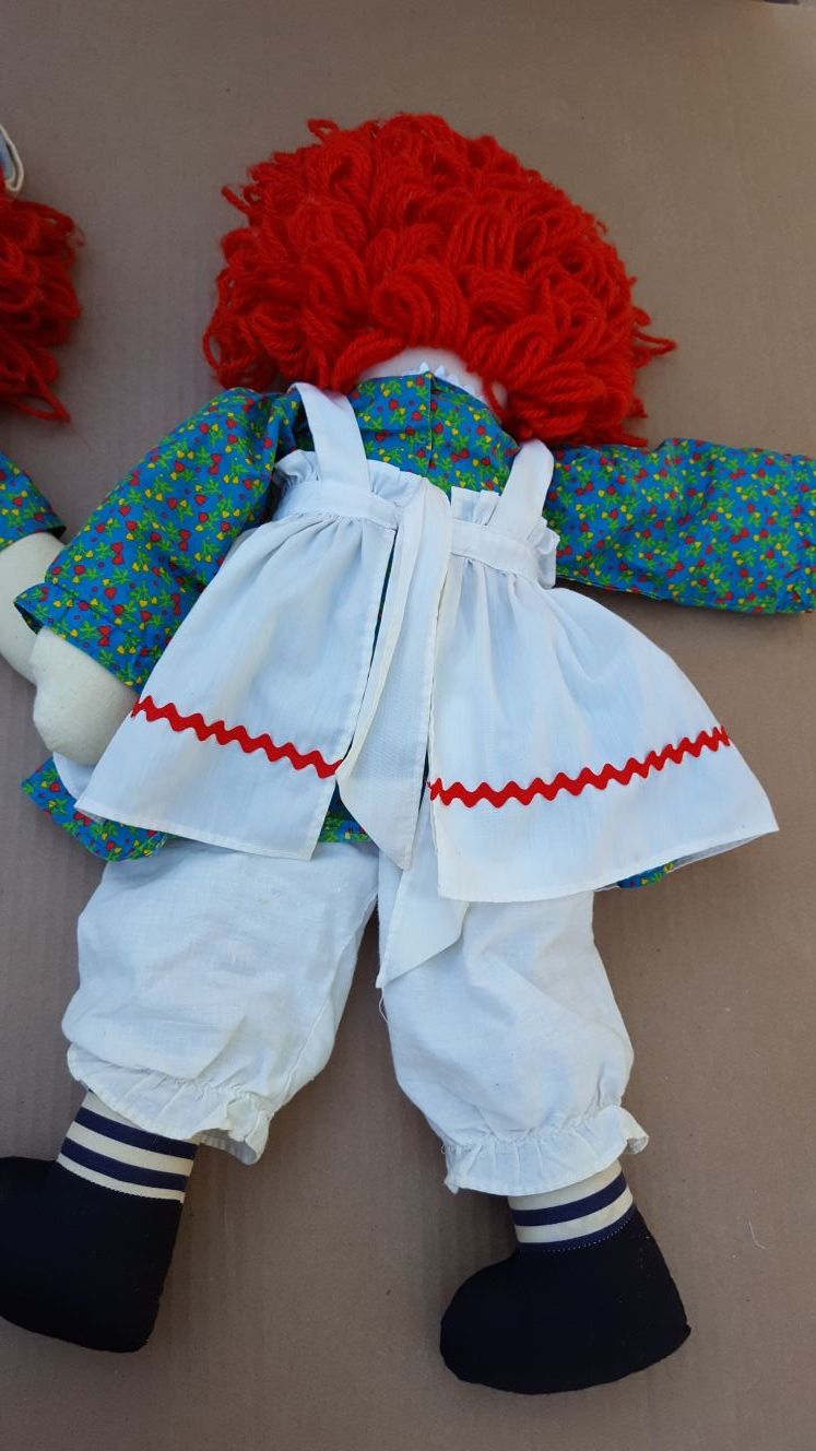 Raggedy Ann and Andy hand made dolls