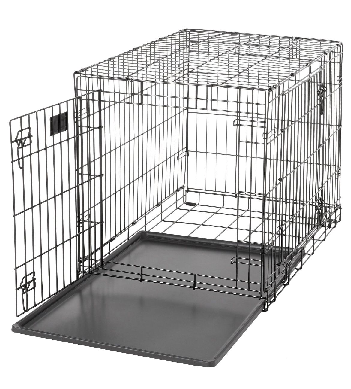 Midwest Lifestages Double Door Collapsible Wire Crate with Divider, Intermediate 