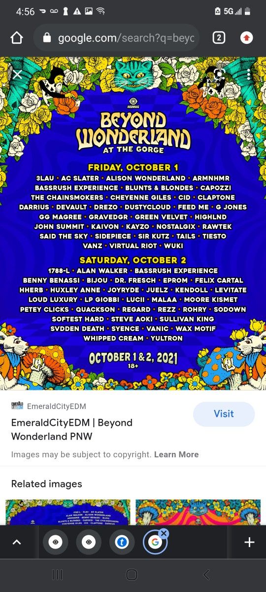 Beyond Wonderland 3 GA Tickets 1 Glamping. Trade?