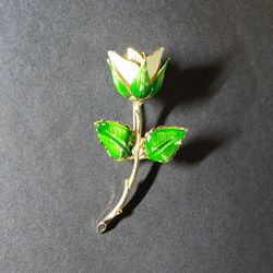 Vintage Rose Brooch Pin.  Thumbnail
