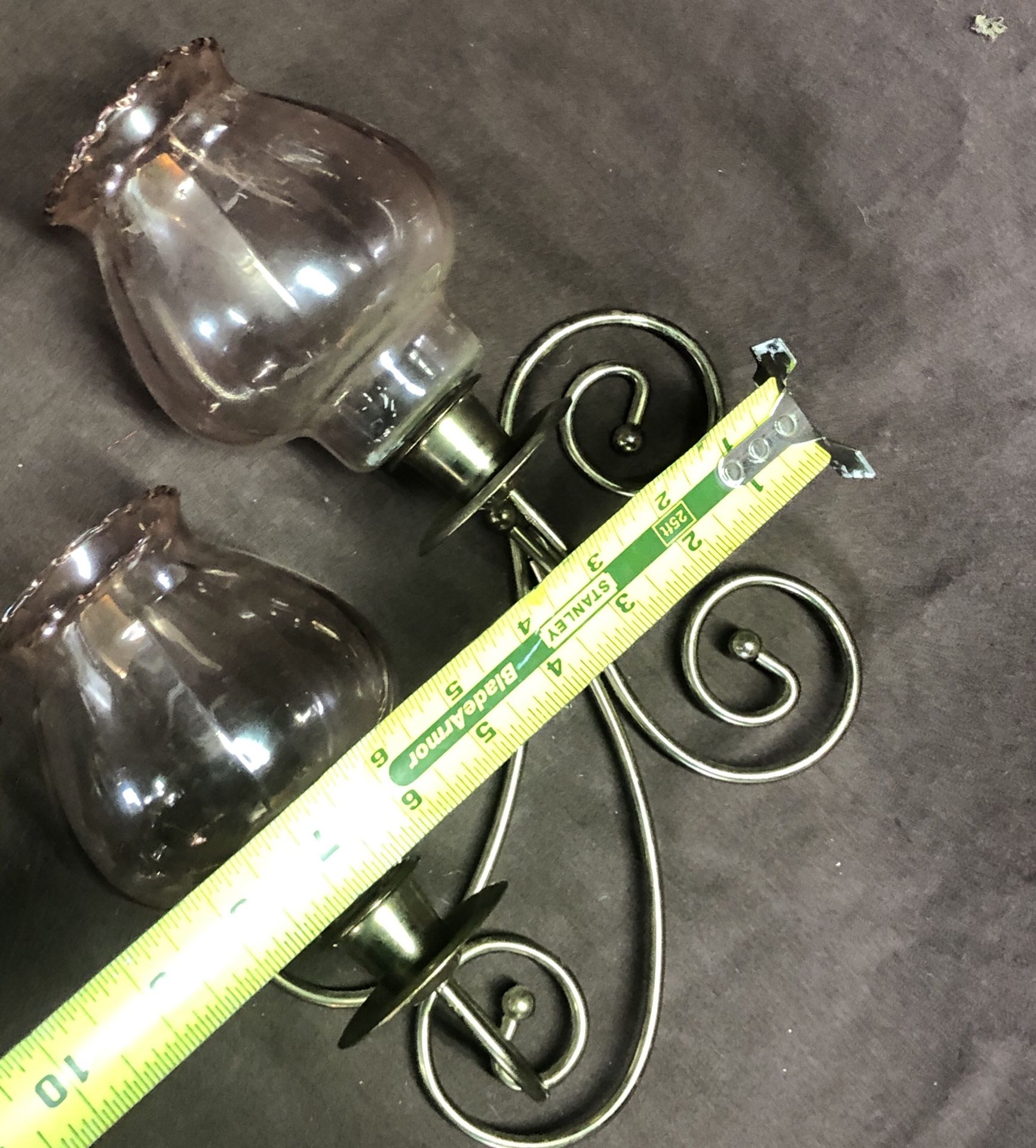 2 candle wall sconce set of 2