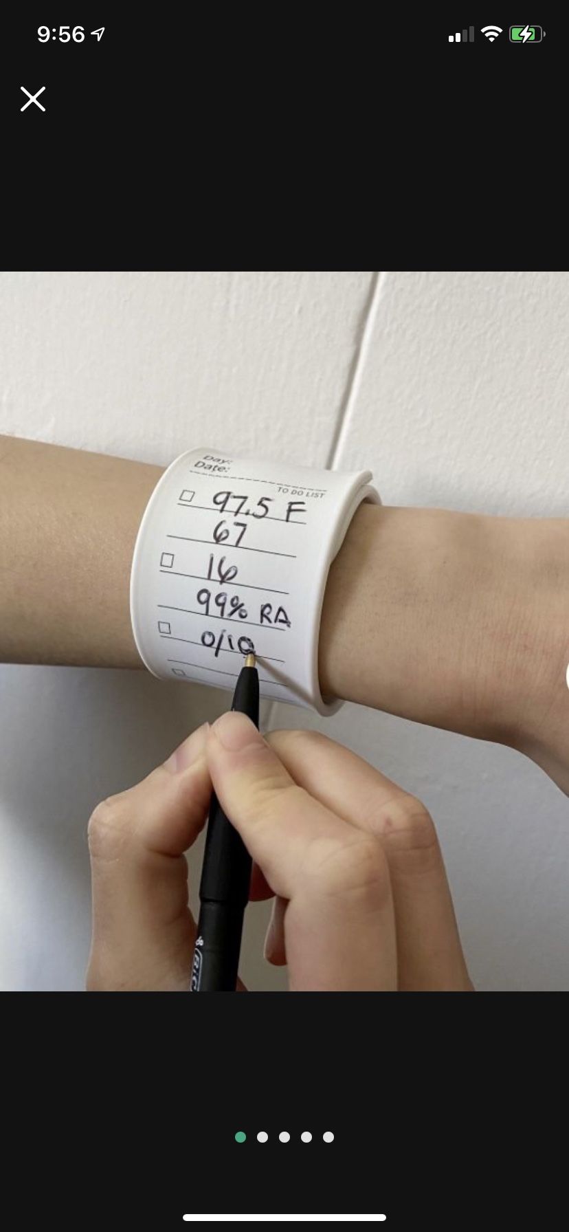 Nurse Silicone Memo Slap Bracelet