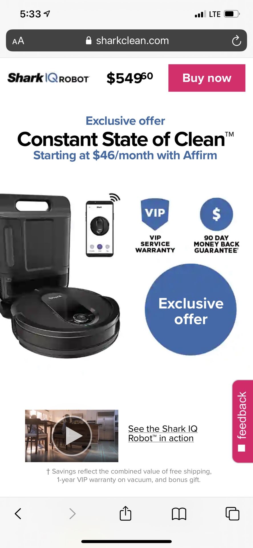 Shark IQ robot vacuum