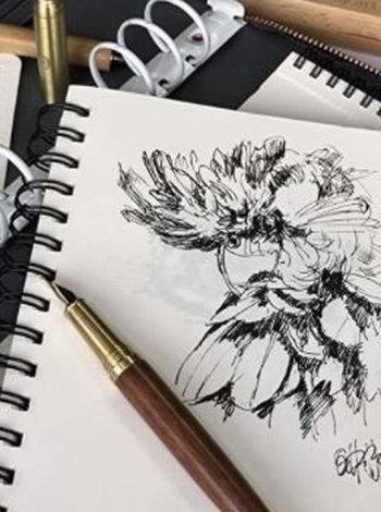 Fude Nib Fountain Pen Set - Perfect For Urban Sketching, Drawing or Calligraphy