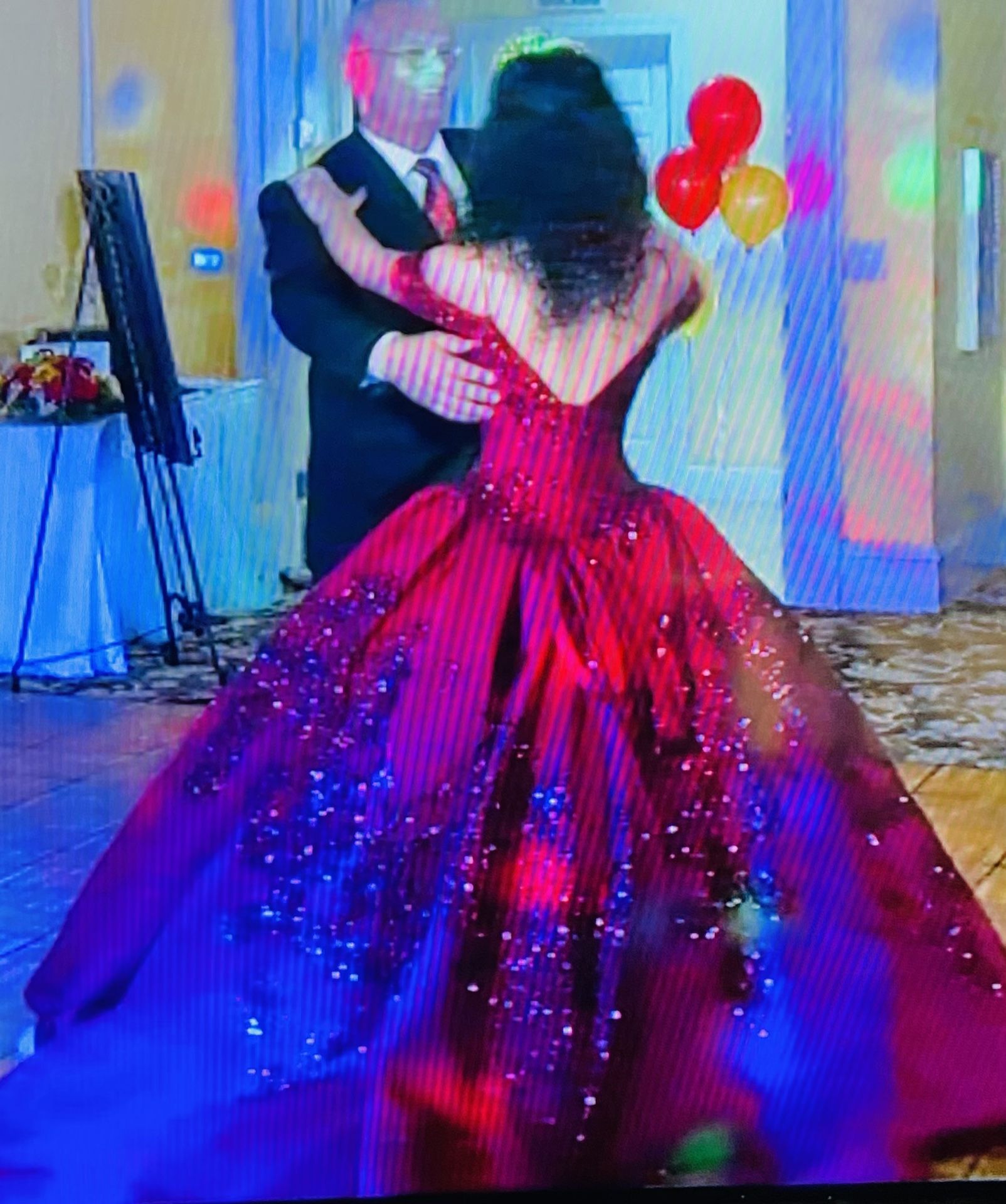 Mary's Bridal Red Ballgown Dress XS S M Corset Quince