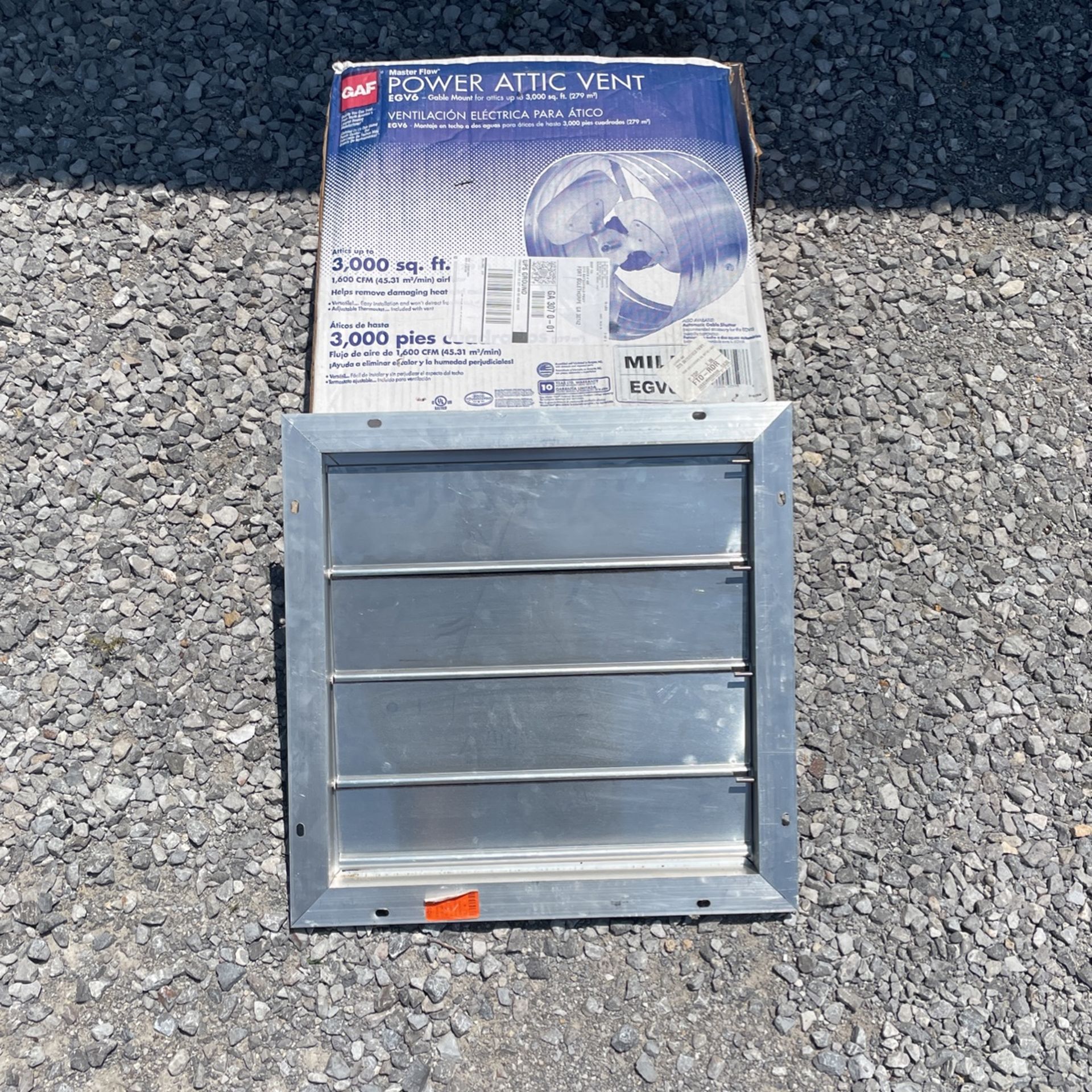 3000 Sq Feet Power Attic Vent And Out Side Wether Proof Vent