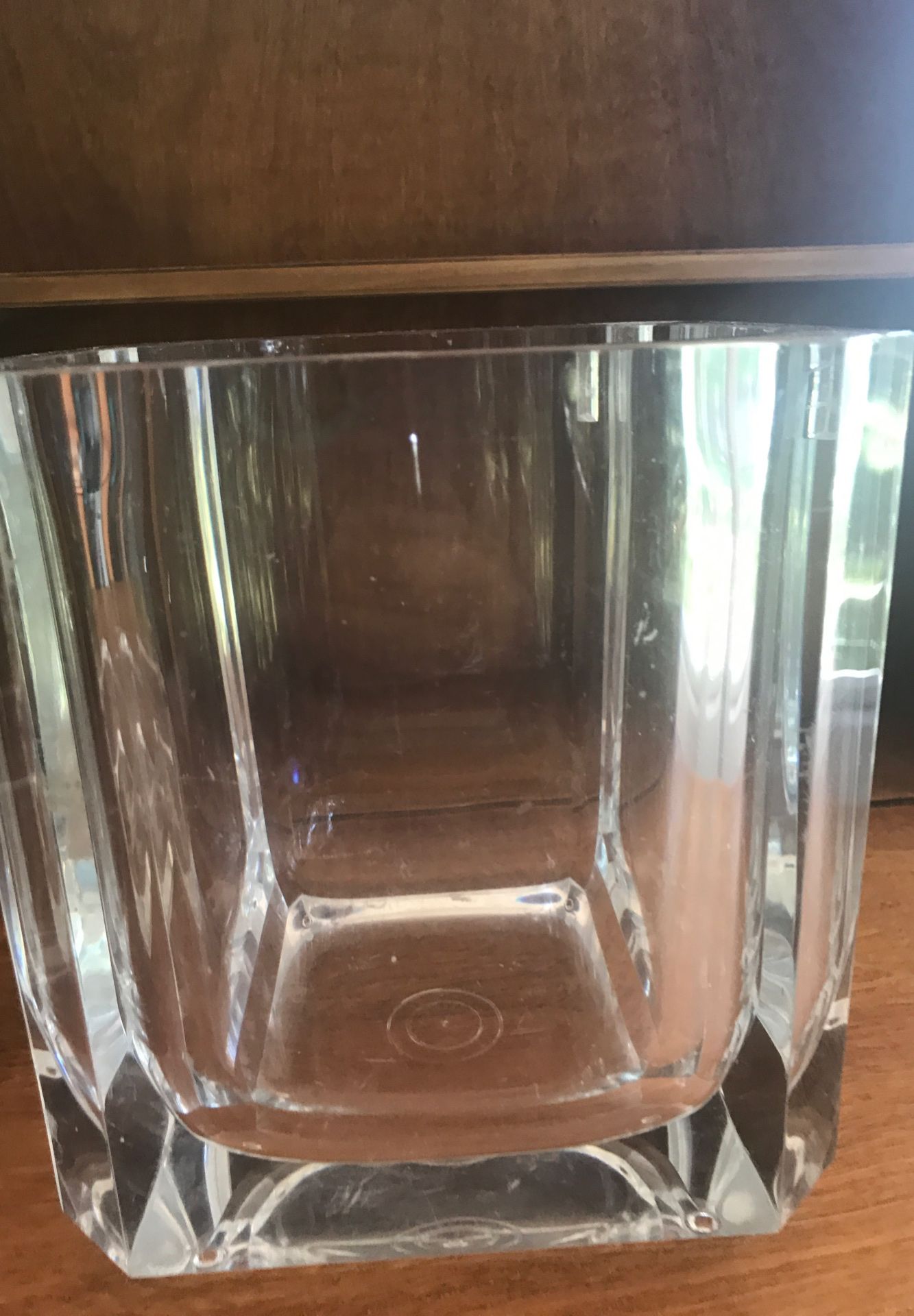 Vintage mid century thick acrylic lucite canister ice bucket container