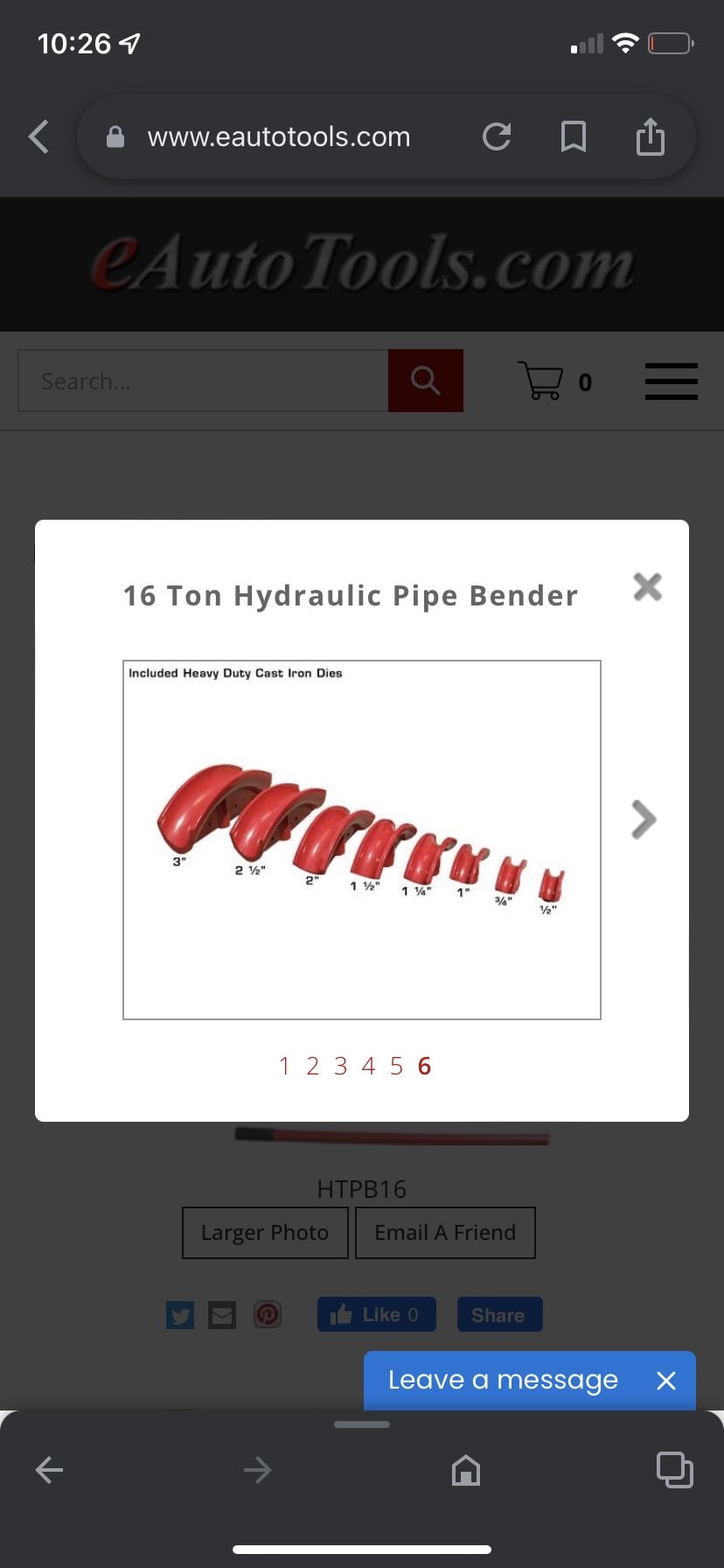 Vevor 16 Ton Hydraulic Pipe Bender