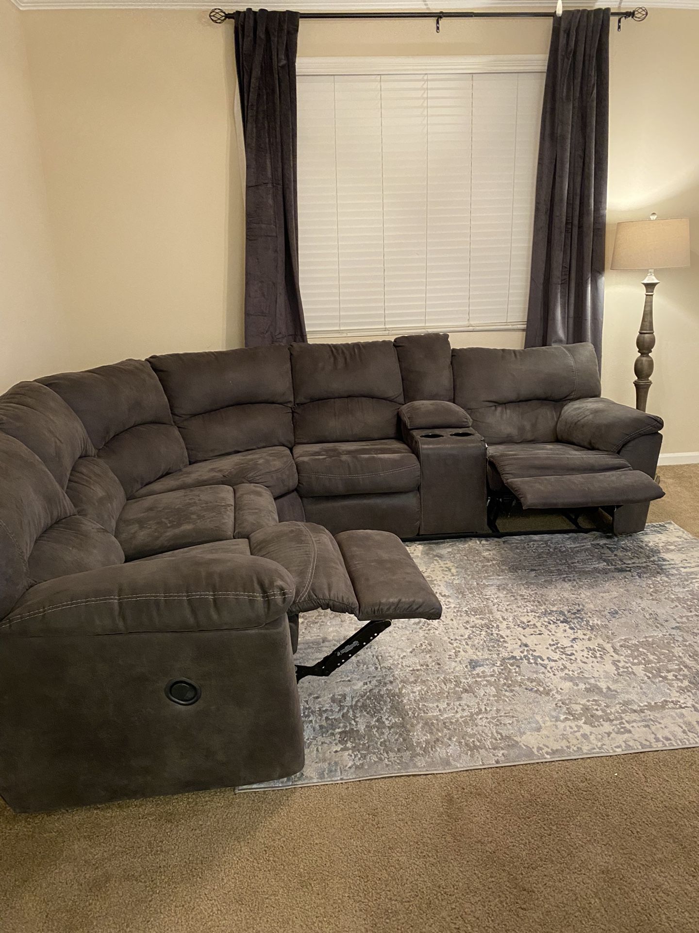 grey One spot where dog chewed up by a cup holder