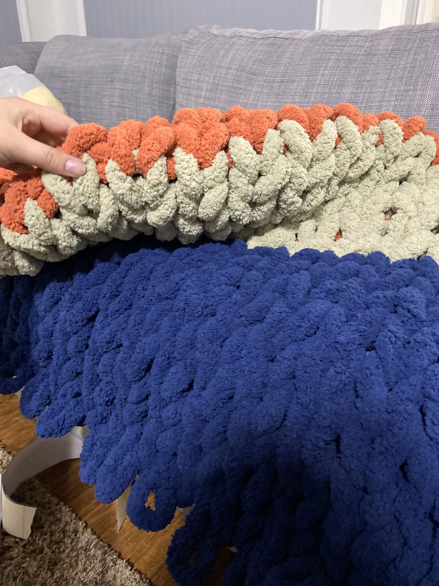 Hand made Chunky Blanket / throw blanket