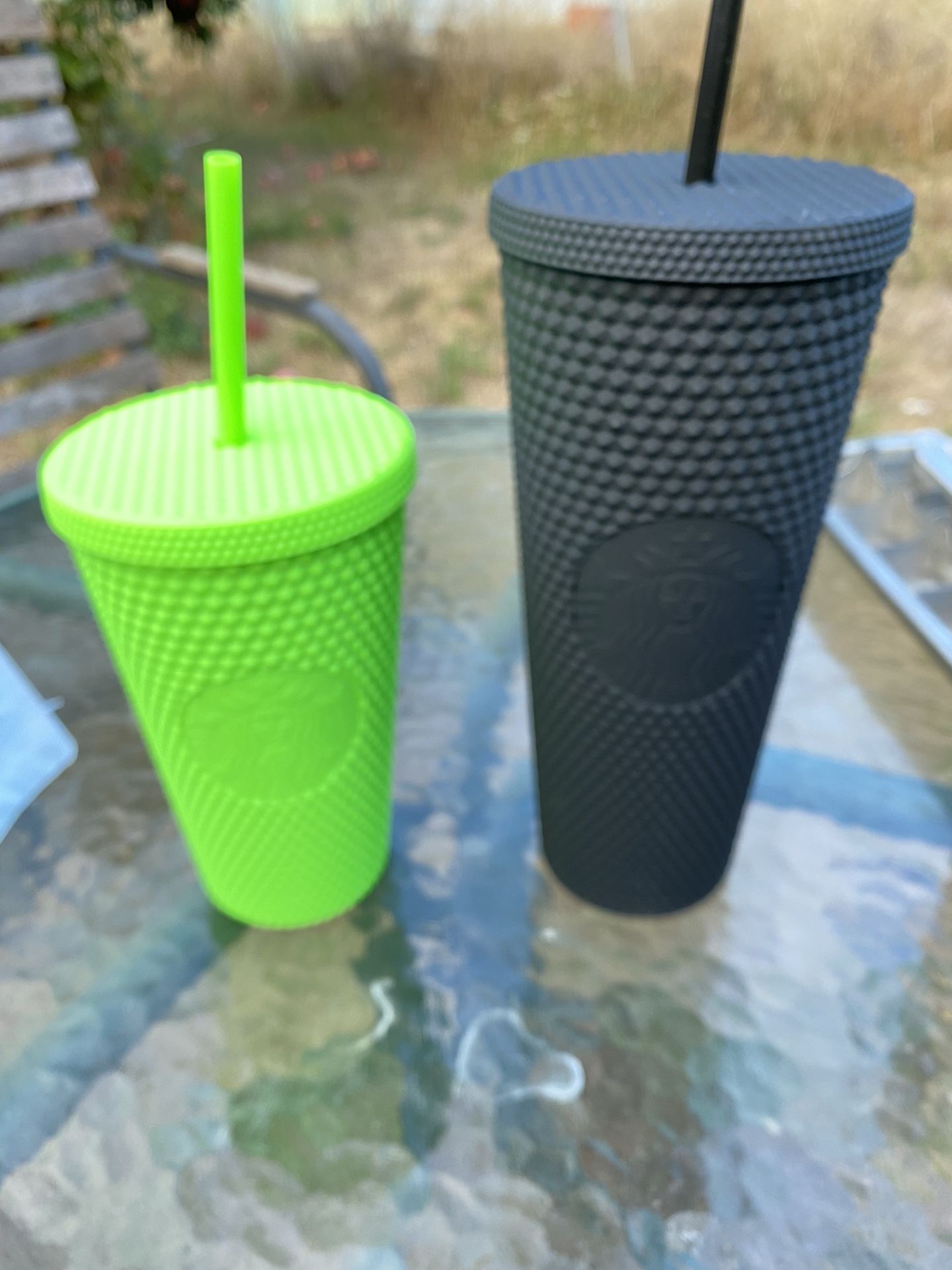 Starbucks Fall 2021 Black Tumbler (24oz) And Lime Green (16oz)
