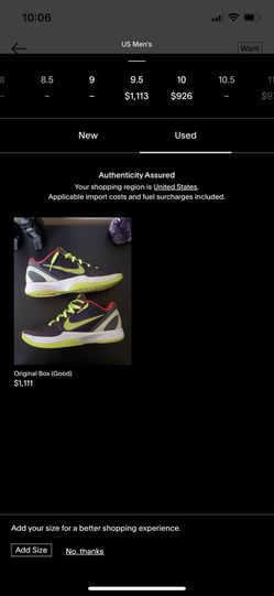 Nike Zoom Kobe 6 Supreme Chaos Size 9.5 Thumbnail