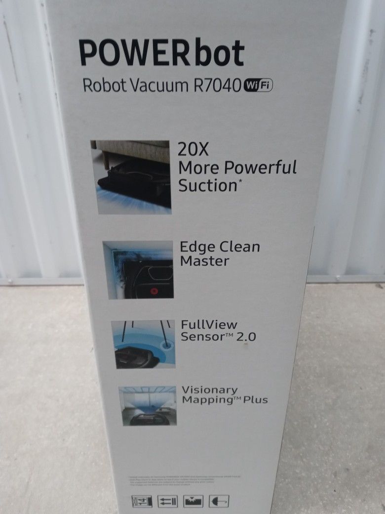 Samsung - Powerbot - Robot Vacuum R7040 Wifi - 20x More Powerful Suction, Edge Clean Master, Fullview Sensor 2.0, Visionary Mapping Plus