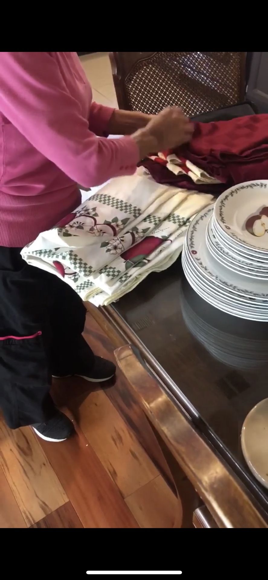 Set of 8 bowls dinner plates salad plates, cups . Table cloth kitchen drapes
