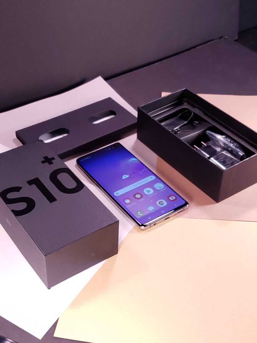 FREE AIRPODS Samsung S10+ Plus With Box and Accessories Unlocked AT&T T-Mobile Sprint MetroPCS