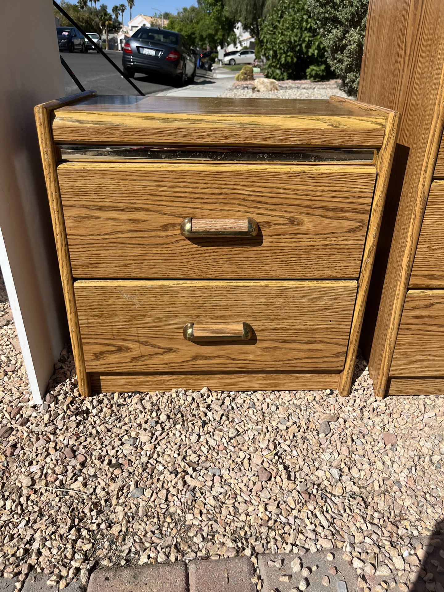 Dresser with two nightstands