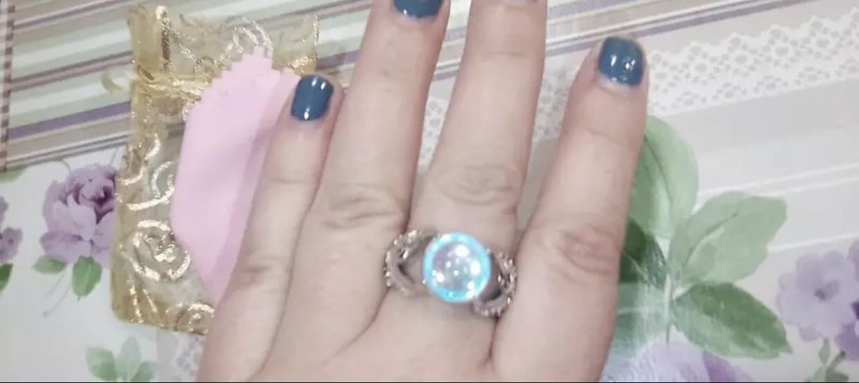 Sterling Silver Angel Wings Moonstone Ring