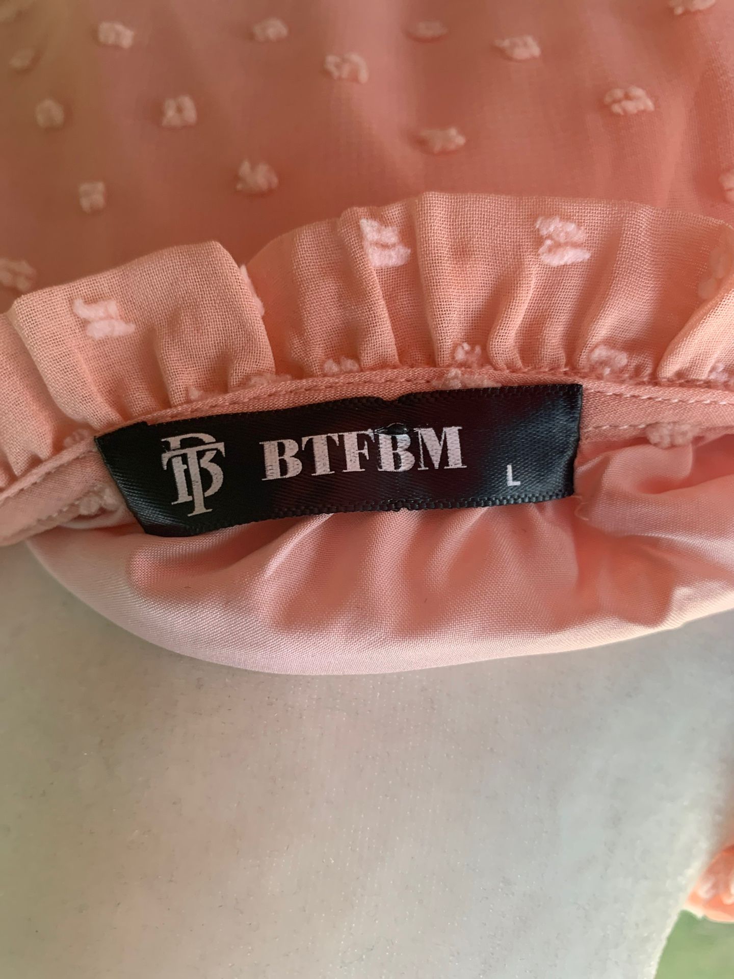 Pink Sheer Long sleeve dress By BTFBM Size L