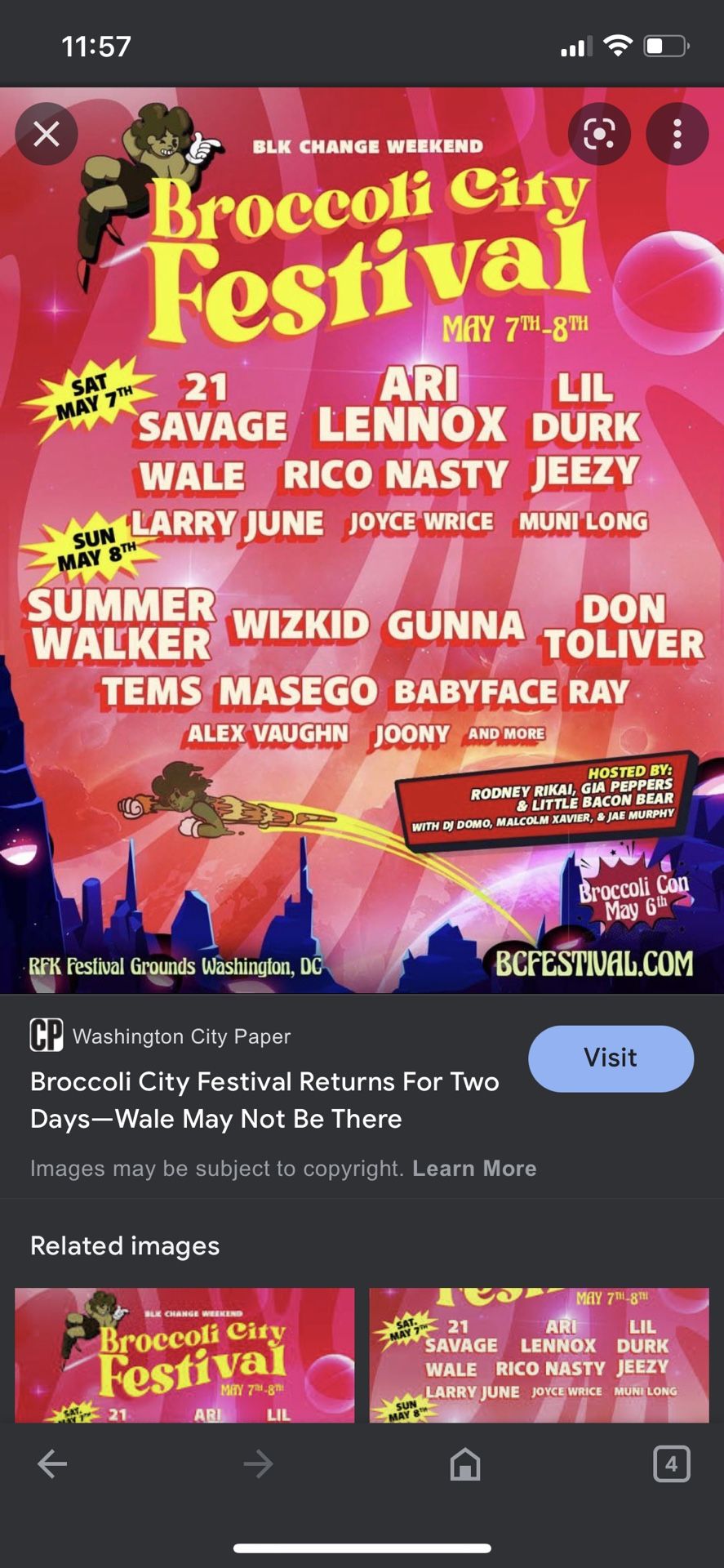 2 Broccoli City Festival Tickets 150$