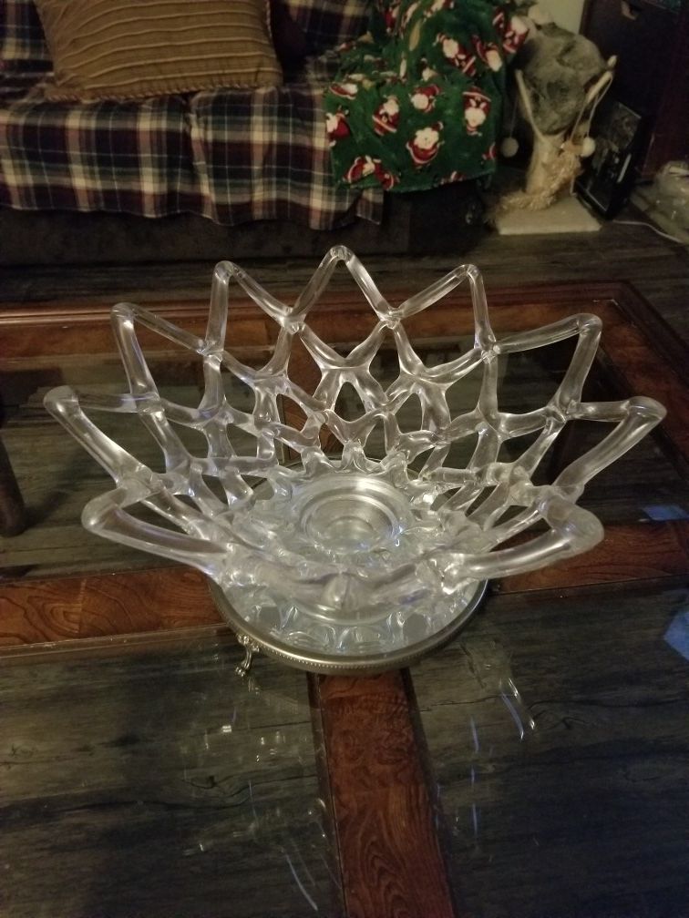 16" Icicle hand blown bowl